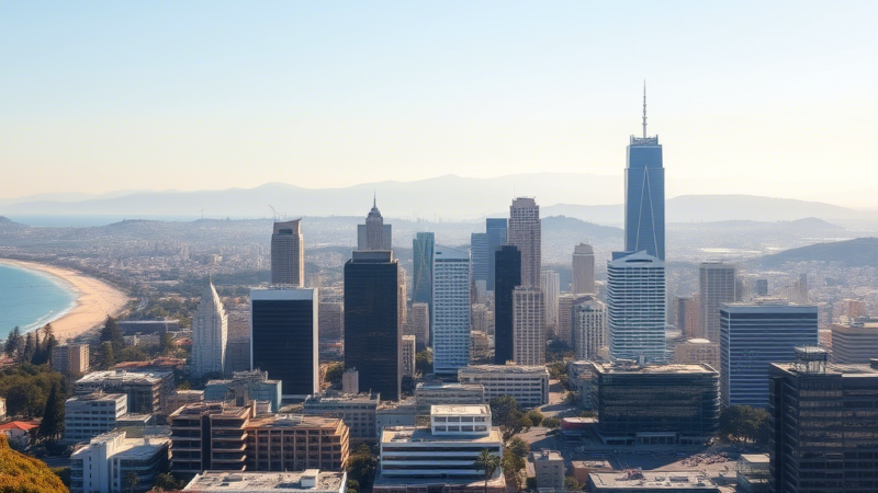 California city skyline